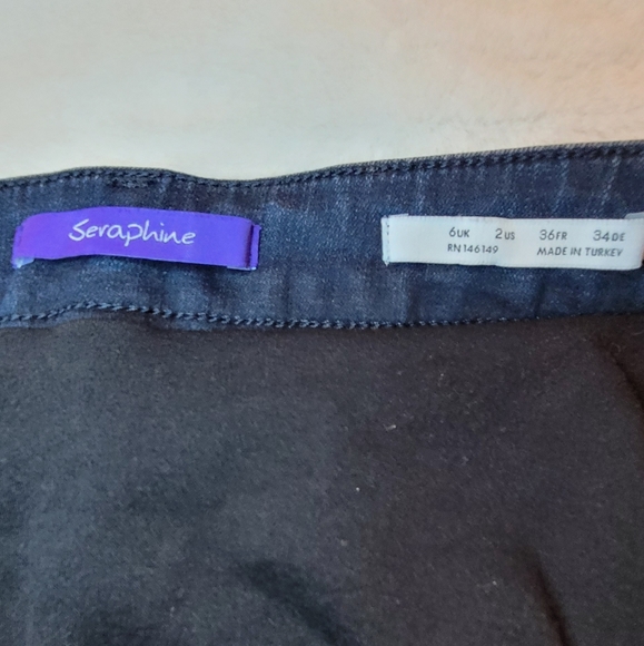 Seraphine Premium Indigo Over Bump Maternity Jeans Size 2 - Picture 13 of 16